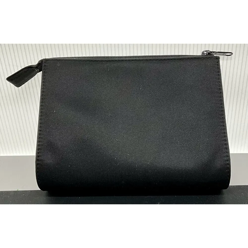 Kate Spade New York Black Cosmetics Pouch Makeup Bag - 5” x 6”